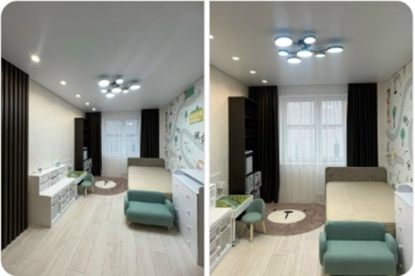 Оформляем детскую комнату классическими блэкаут портьерами шоколадного цвета