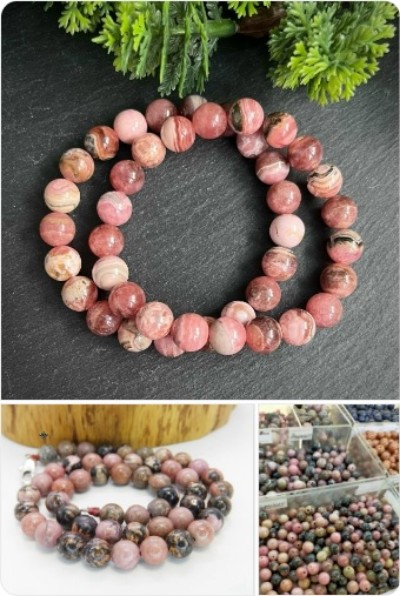 Бусины родонита: розовый рассвет в каждом изделии!